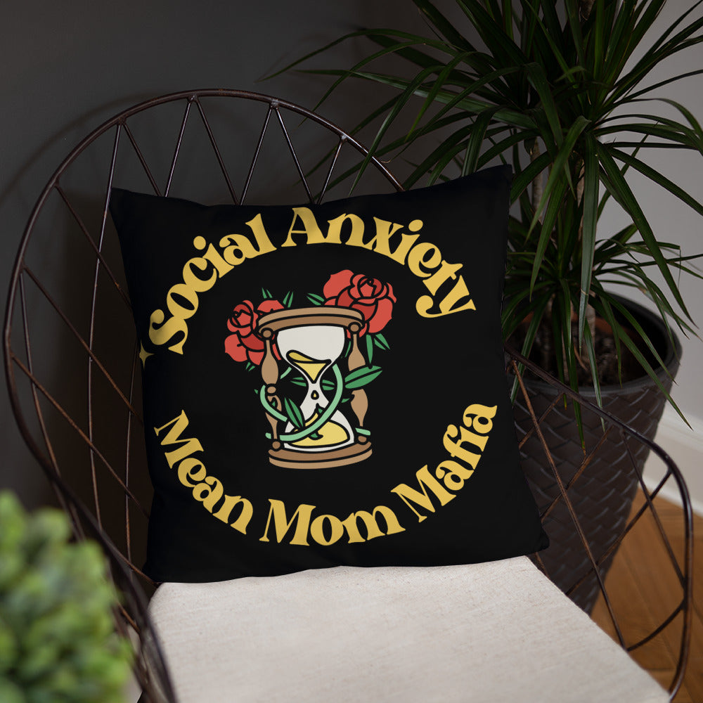 Social Anxiety mom Basic Pillow